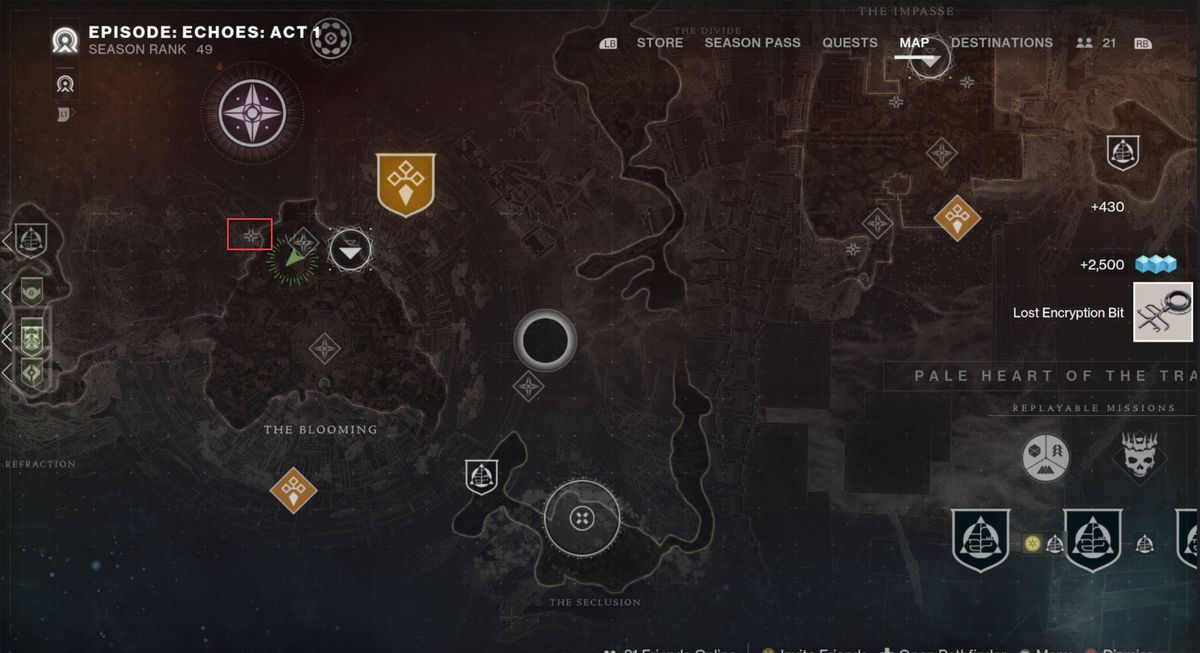 Image of the Destiny 2 map