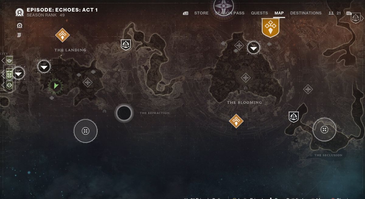 Image of the Destiny 2 Map