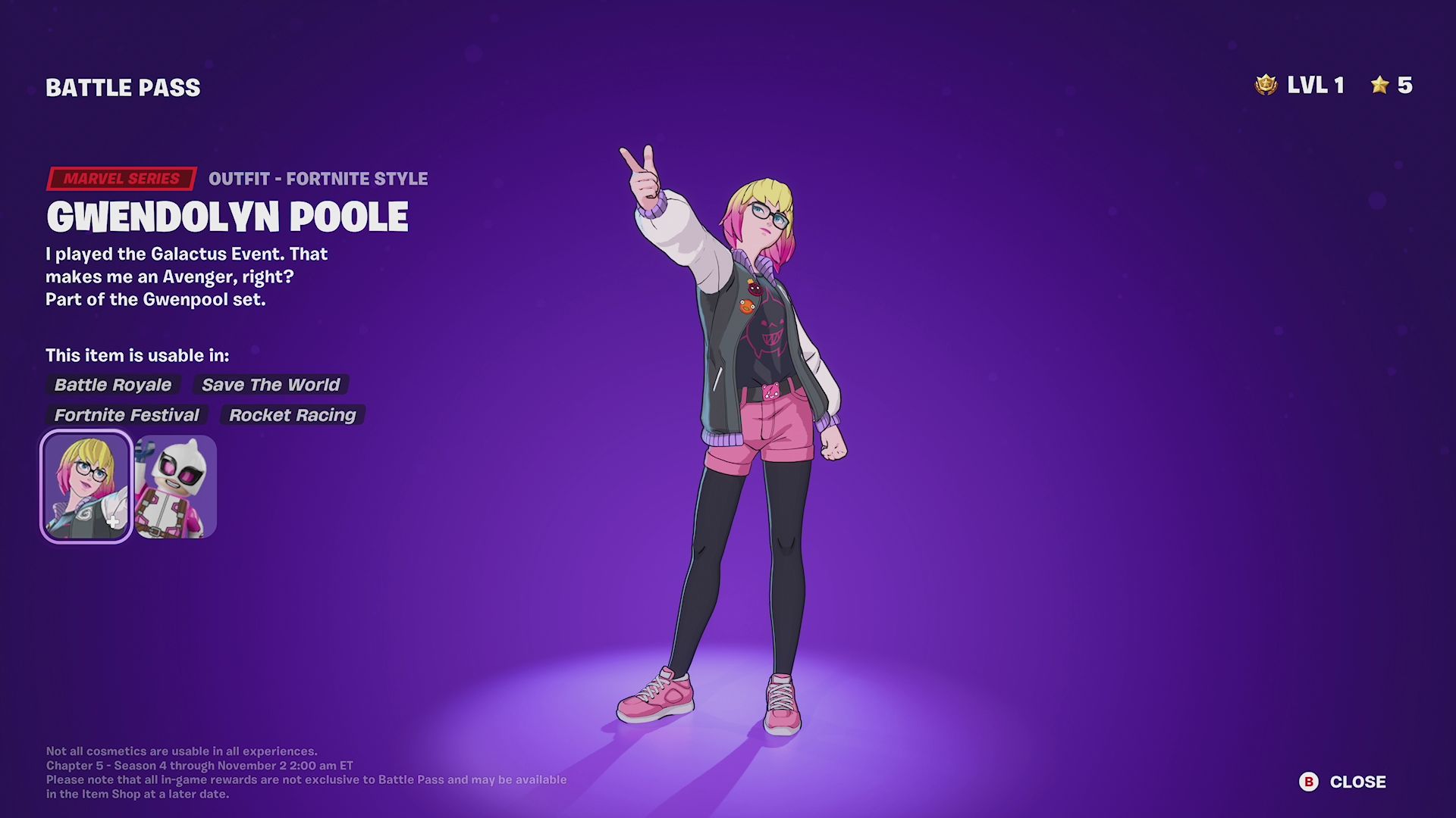 Gwendolyn Poole skin in Fortnite