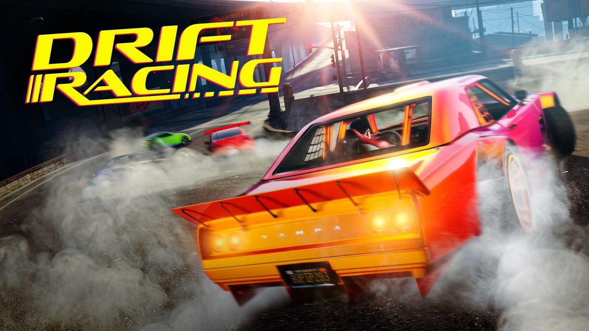 GTA Online promo art for Drift Racing races