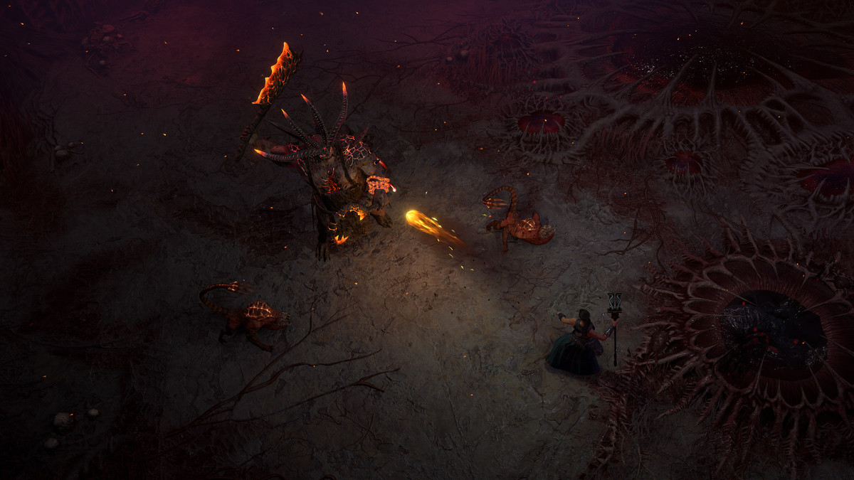 A hero of Sanctuary battles against the Butcher in Diablo 4 season 5