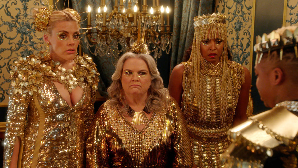 Busy Philipps as Summer, Paula Pell as Gloria, Renée Elise Goldsberry as Wickie in Girls5Eva