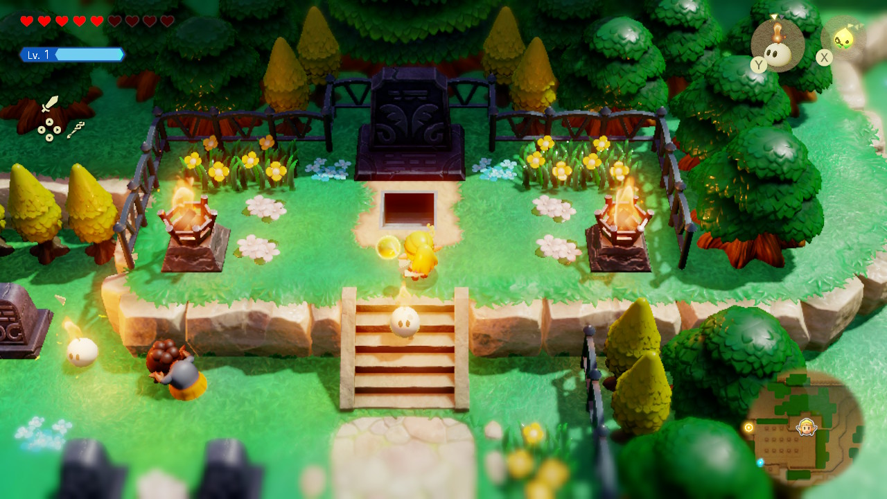 Zelda stands near the entrance of Graveyard Cave where there is a golden egg in Zelda Echoes of Wisdom