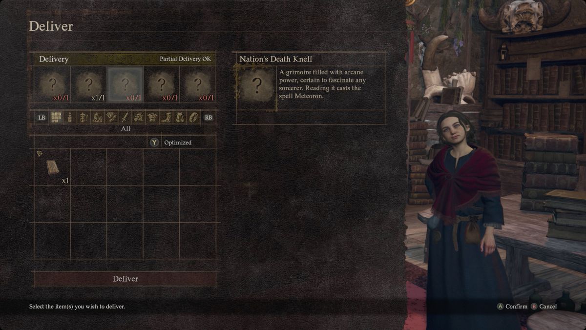Dragon’s Dogma 2 delivering grimoires to Trysha for Spellbound