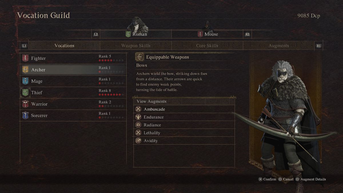 An Arisen changes their class to Ranger in Dragon’s Dogma 2
