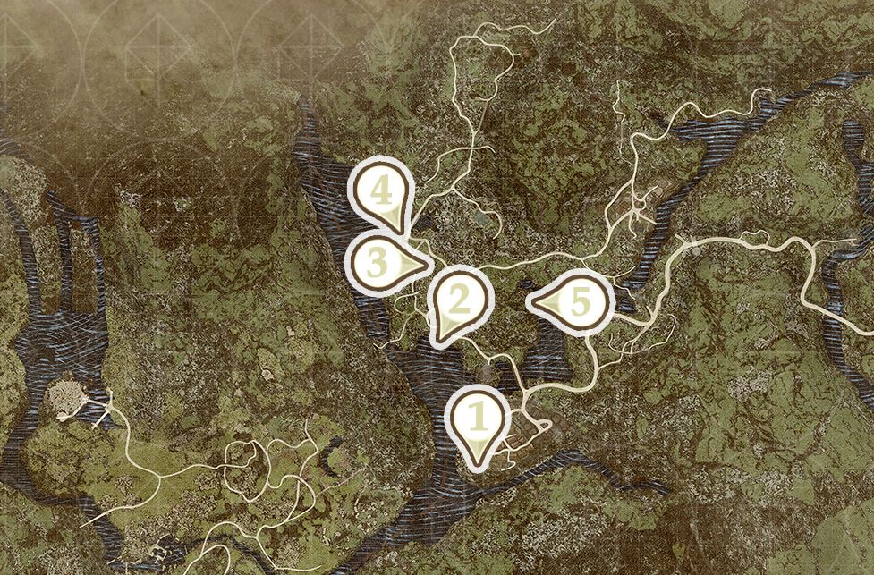 Dragon’s Dogma 2 map showing Seeker’s Token locations around Melve