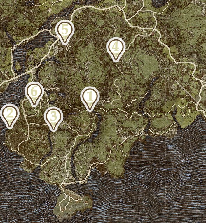 Dragon’s Dogma 2 map showing Seeker’s Token locations around western Vermund