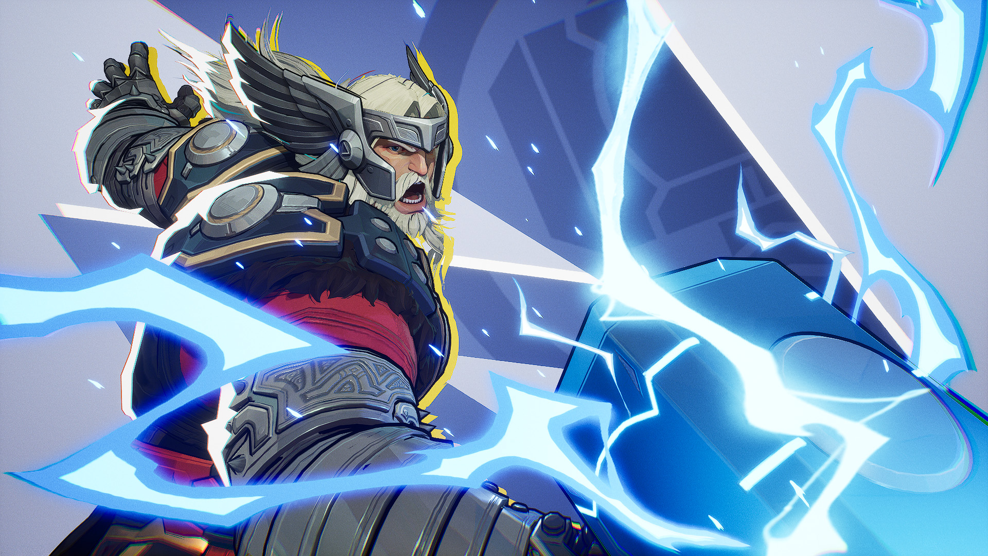 Thor poses in the character screen of Marvel Rivals