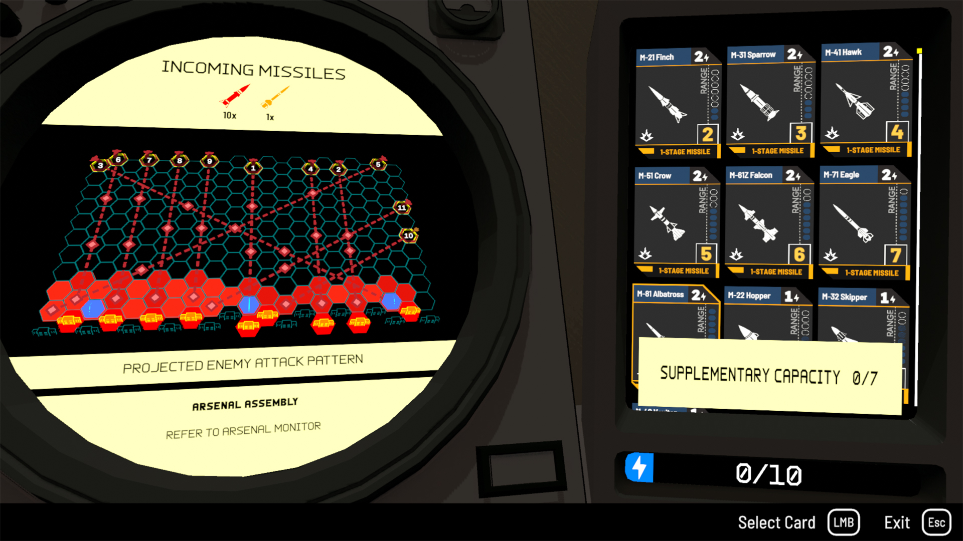 A tactical puzzle in Missile Command Delta.