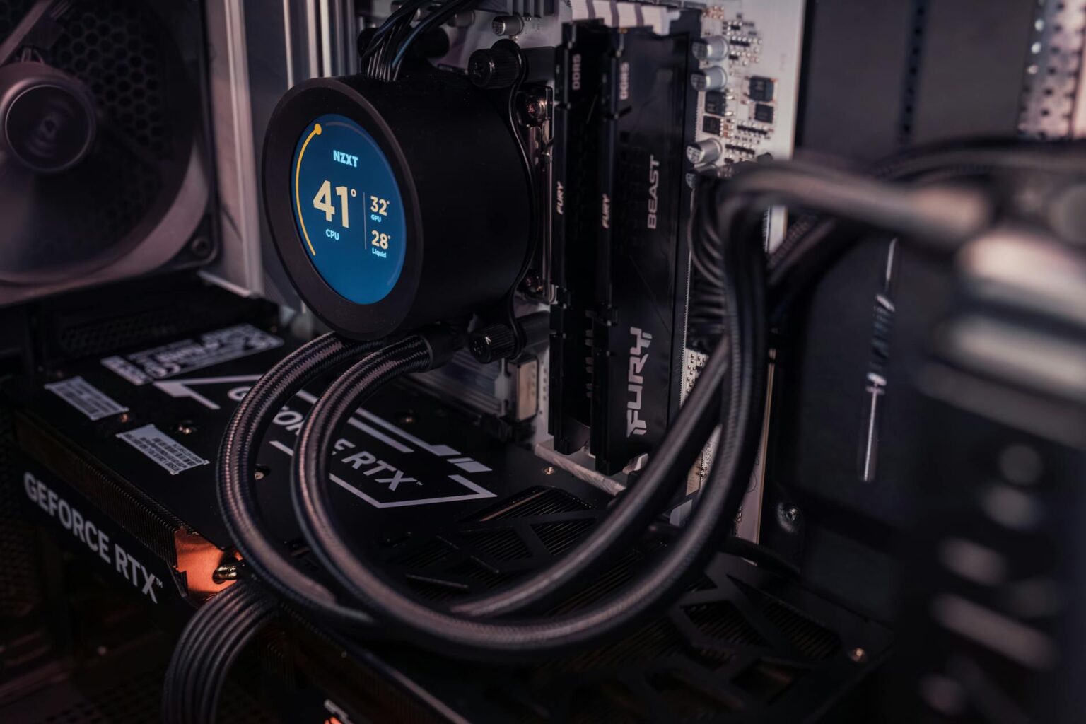 Person using computer for online shopping with multiple browser tabs open