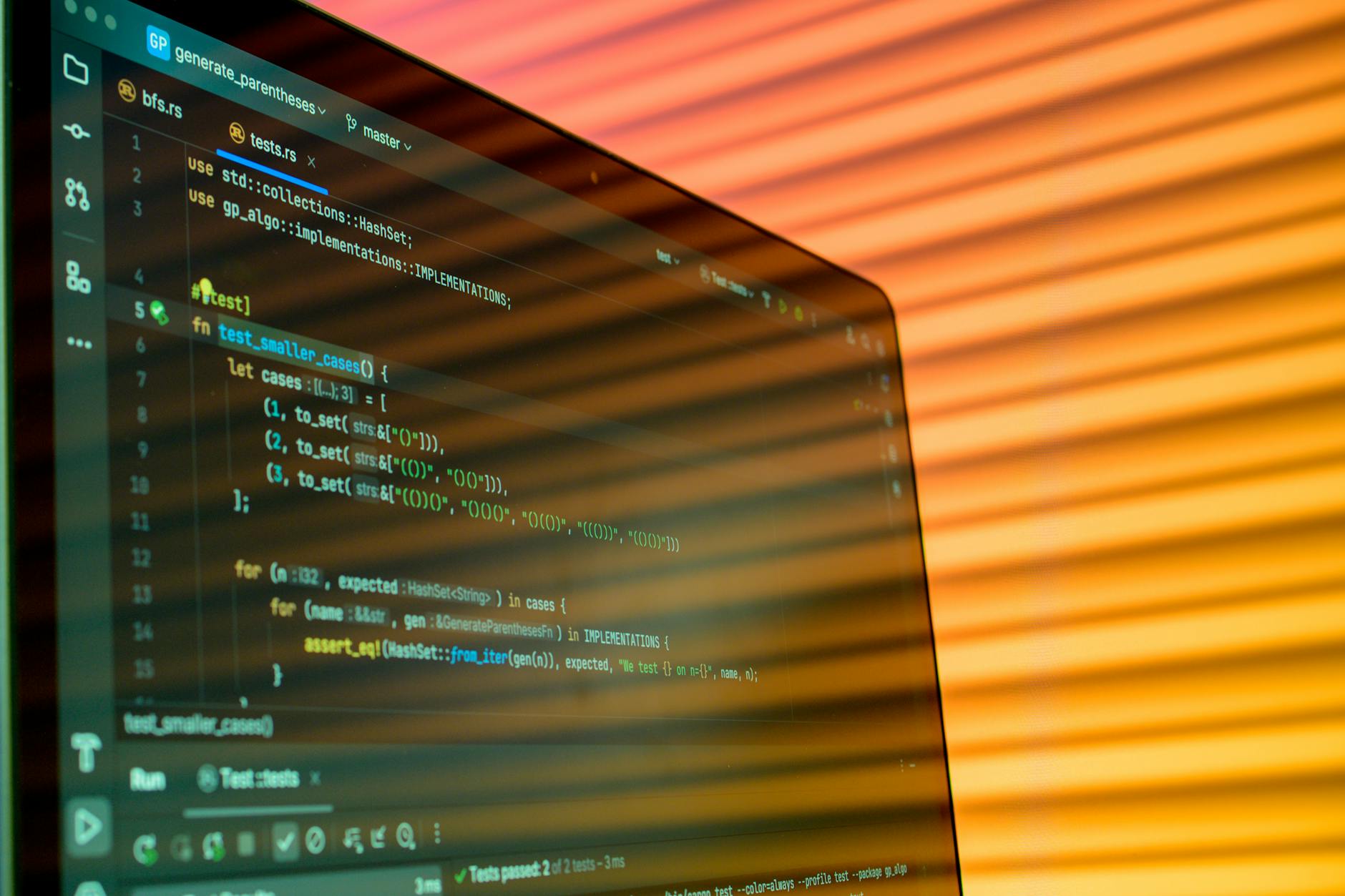 Lines of code on computer screen showing AI and machine learning development
