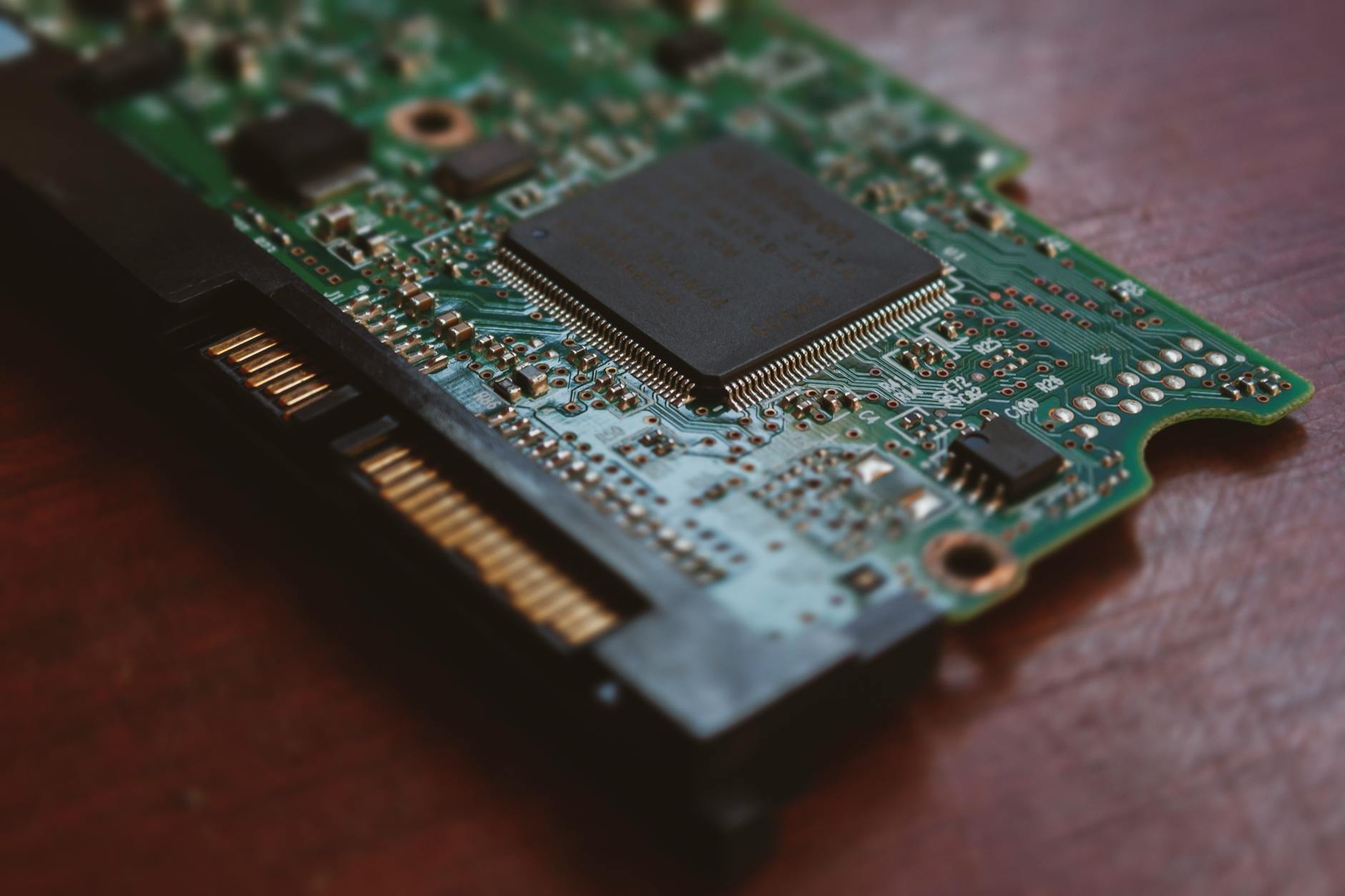 Close-up view of advanced GPU circuit board showing complex electronic components