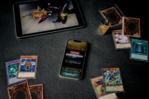Pokémon TCG Pocket’s Waitlists Are Straining Card Shop Inventory Display of trading card packs arranged on a retail store shelf