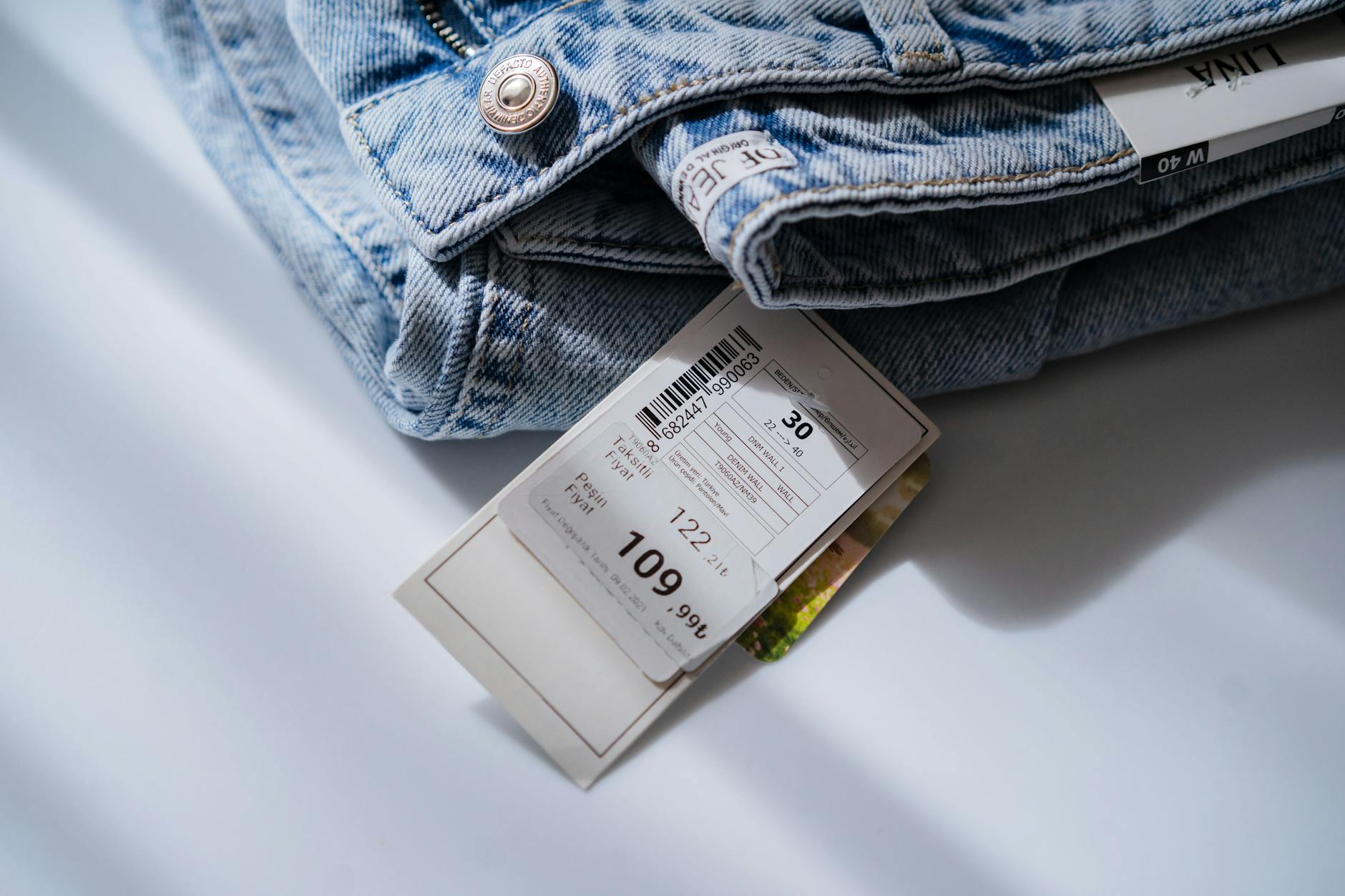 A price tag on a product, representing consumer pricing and perceived value