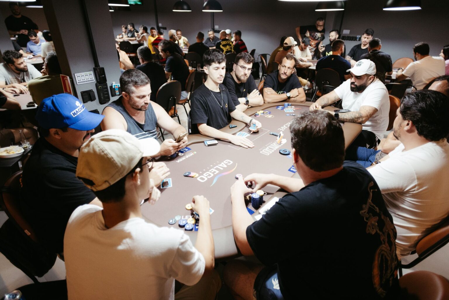 Players gathered at a competitive gaming tournament event