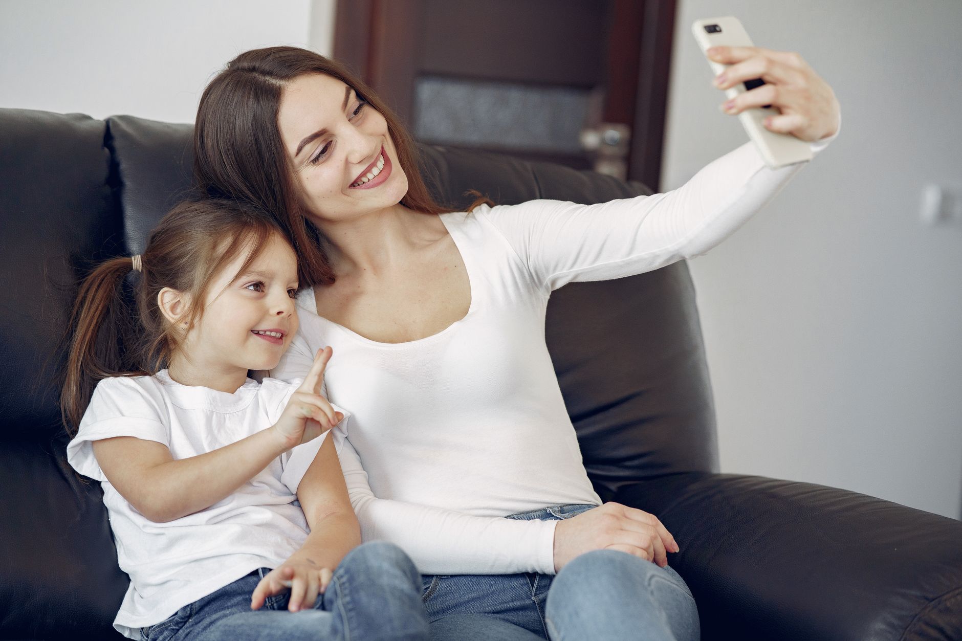Parent reviewing settings on a smartphone app