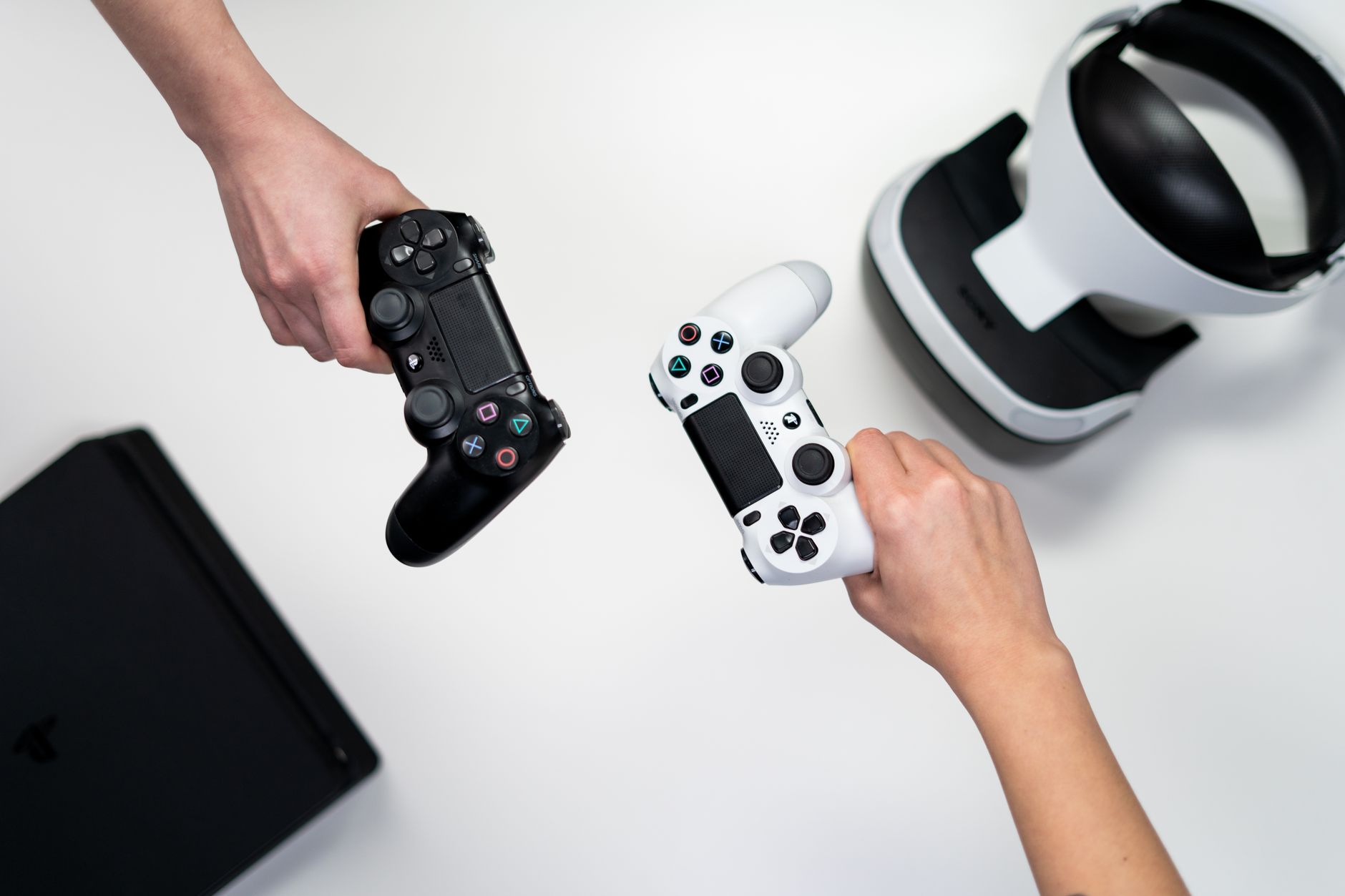 A gaming controller resting on a surface, representing competitive video game play