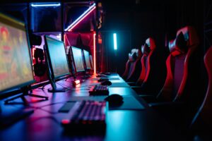 Donkey Kong Bananza’s Photo Mode Absence Is Frustrating Content Creators A gaming setup with a screen displaying colorful game environments, representing content creation for video games
