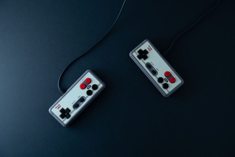 A gaming controller resting on a surface, representing handheld RPG gameplay