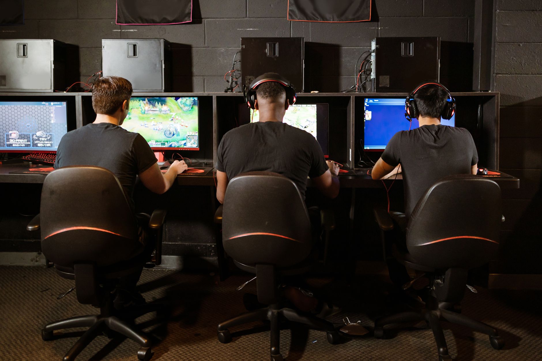 Multiple players engaged in cooperative video game session
