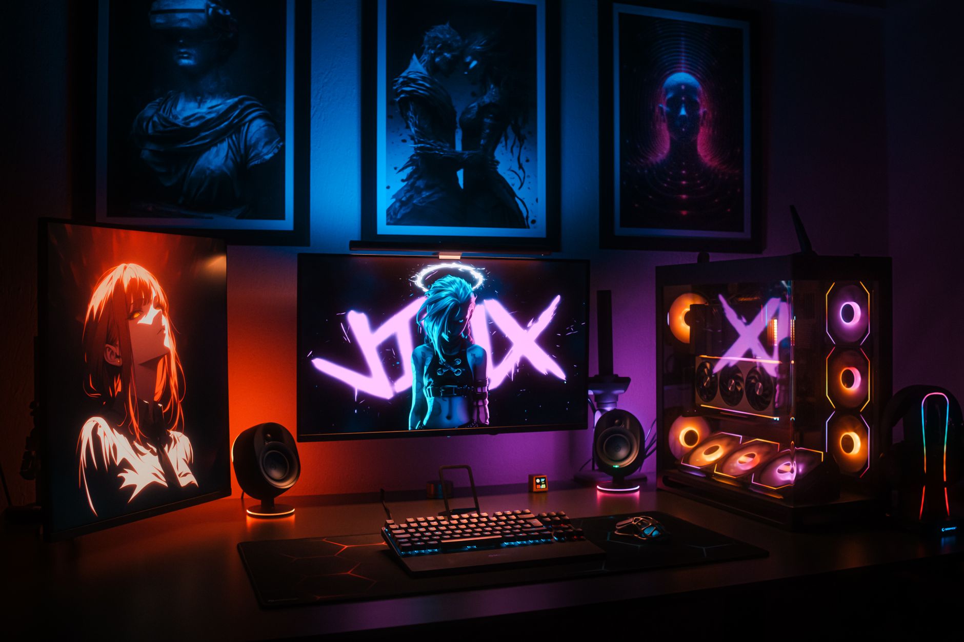 A glowing gaming monitor in a dark room, representing intense gameplay sessions