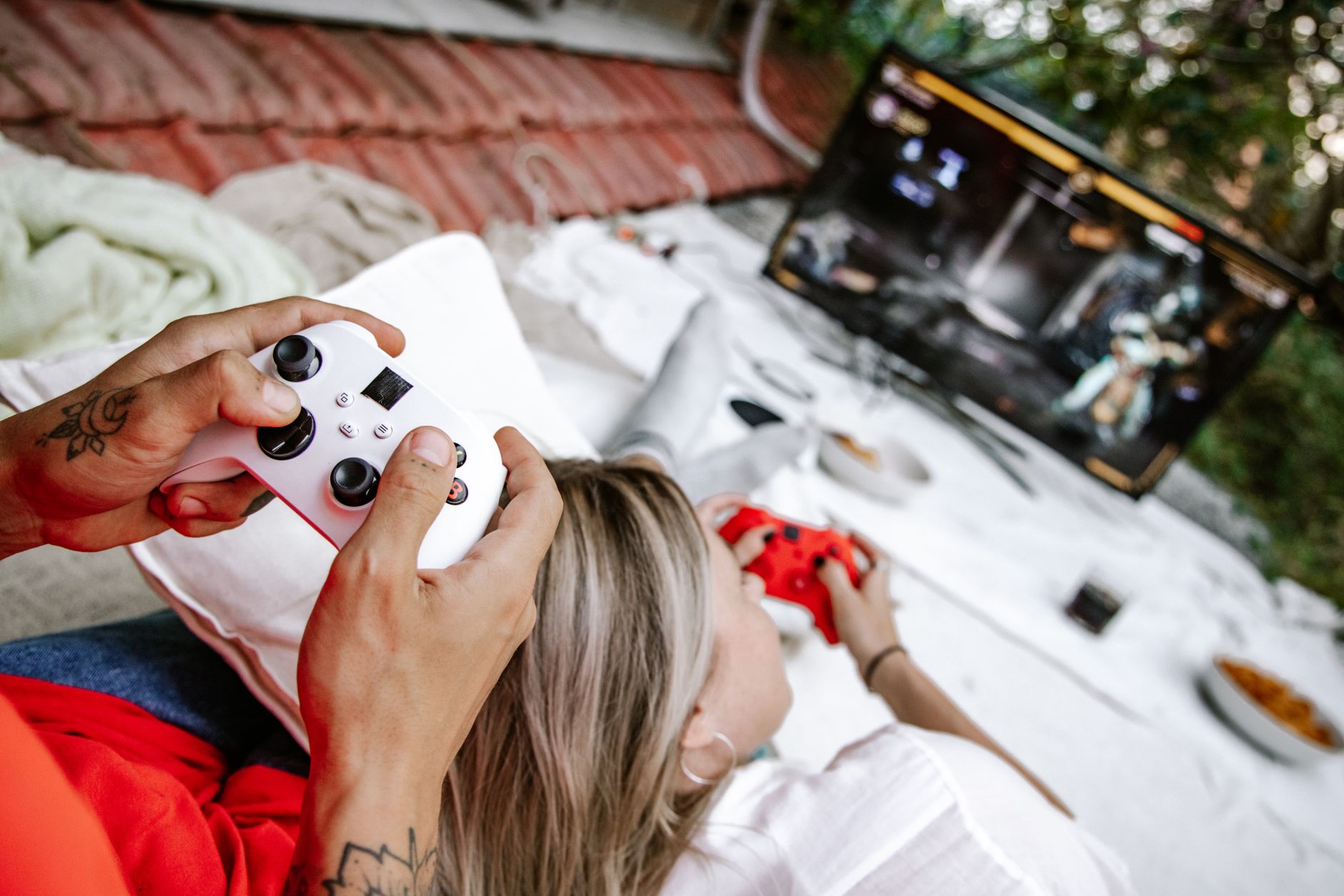Video game settings menu displayed on a screen