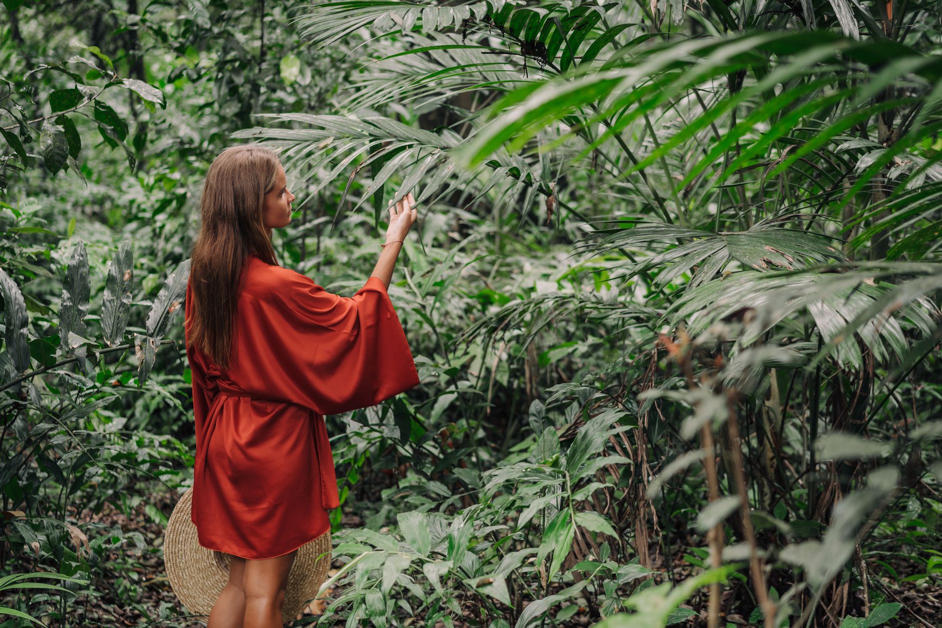 A lush jungle environment evoking classic platformer adventure settings