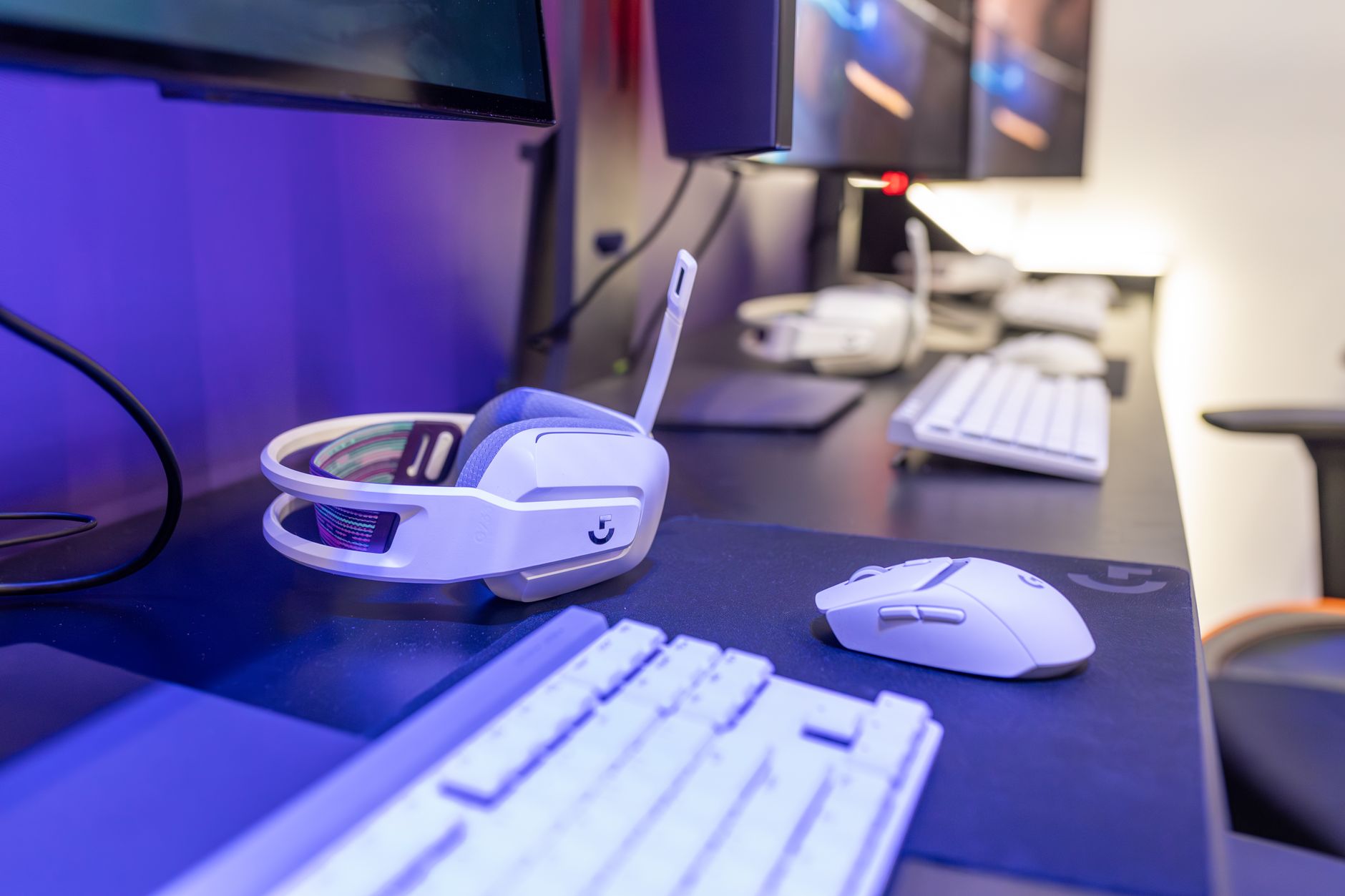 A gaming desk setup with monitor and peripherals, representing dedicated gaming sessions
